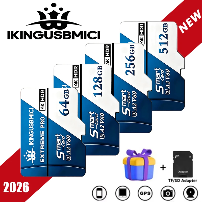 TF Cards SD Cards Memory Card Micro TF Card 32GB 64GB 128GB 256GB Efficient A2 Dustproof Shockproof for GoPro Action Camera