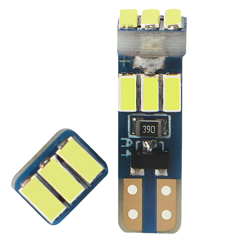 10 قطعة لمبات LED مشرقة T5 W3W W1.2W 70 73 74 مصابيح قياس لوحة القيادة التلقائية مؤشر تحذير السيارة أداة مصابيح ضوء العنقودية