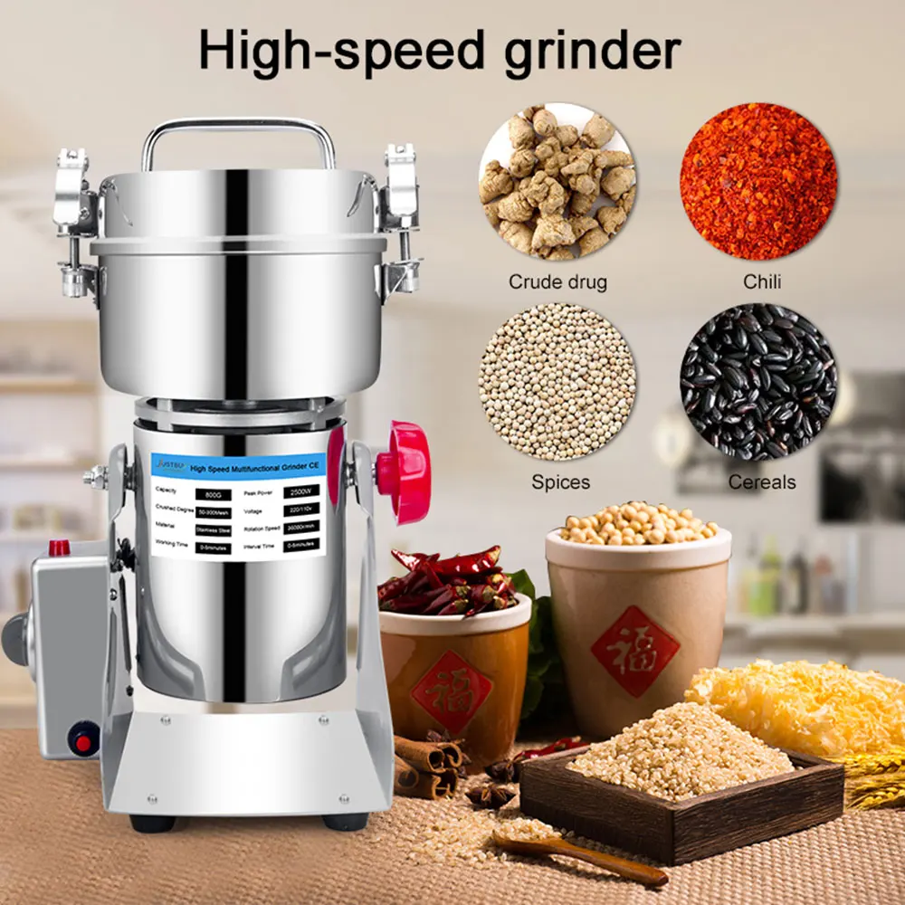 800G 3000W Herb Grinder Coffee Machine Grain Spices Mill Medicine Wheat Mixer Dry Food Grinder