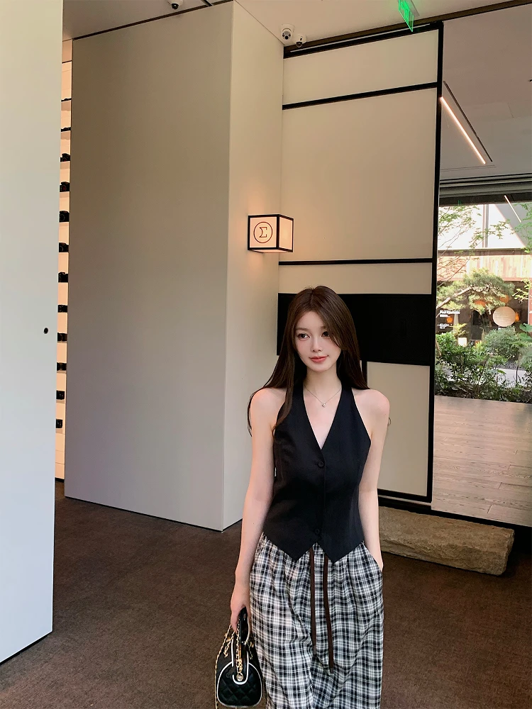 

Chen Jin NNS lectual Cool женский свободный льняной жилет, повседневный комплект брюк, модная весенняя коллекция, женский ансамбль