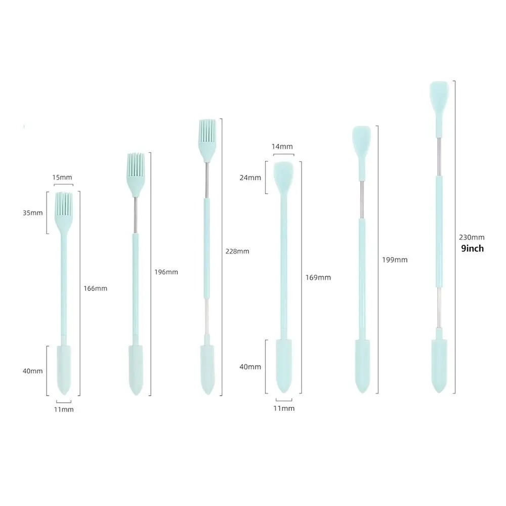 Outils de beauté pour crème, brosse à huile, accessoires de cuisine, spatule télescopique en Silicone, cuillère cosmétique, pinceaux de maquillage, grattoir à bouteille profonde