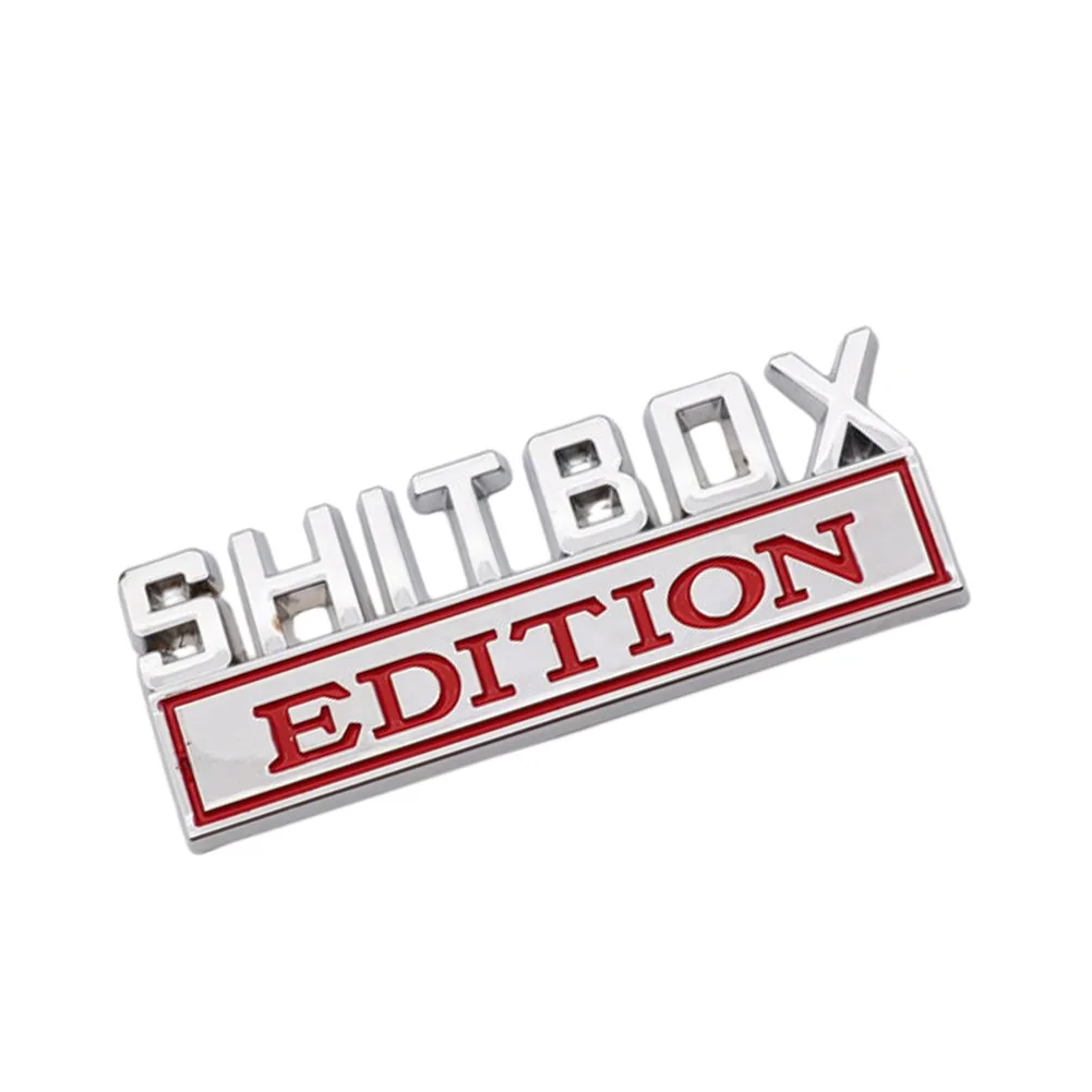 Car Emblem Sticker SHITBOX EDITION Badge For  Aveo   Trunk Decal Exterior Decoration Car Accessoies