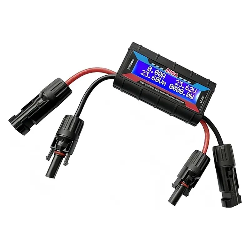 RABIT AS59~ For Accurate Voltage And Current Testing 200A Digital Watt Meter Solar Panel Power Analyzer 4.8-60V