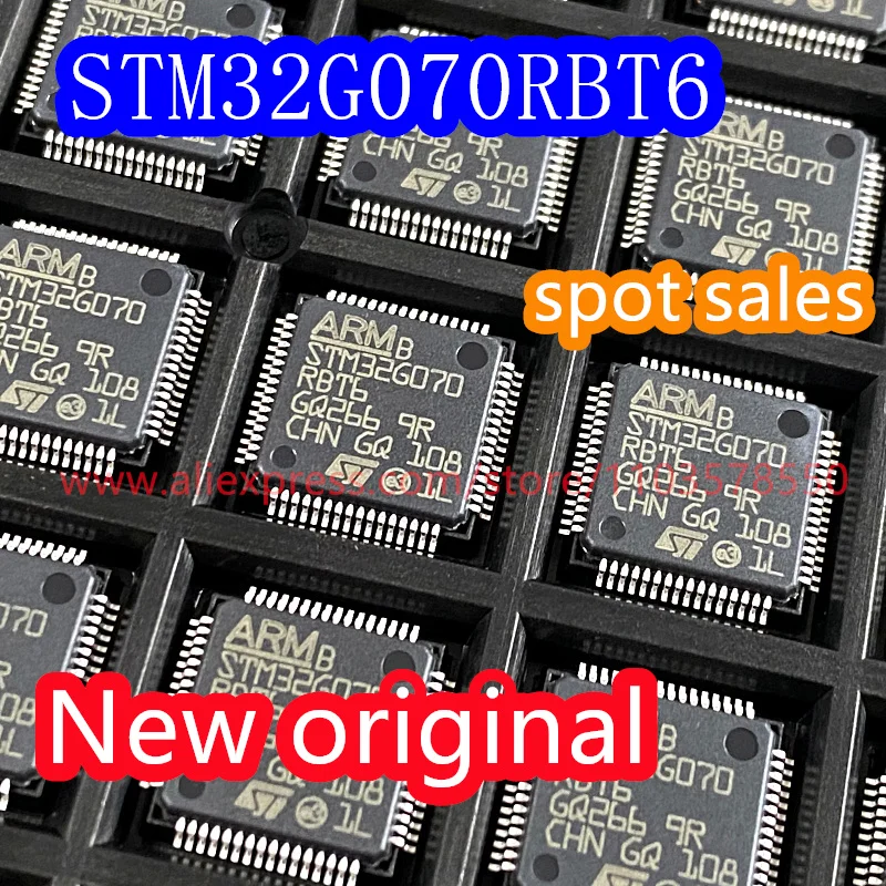 

(10 шт.) новый оригинальный пакет STM32G070RBT6 LQFP-64 ARM Cortex-M0 + 32-битный микроконтроллер MCU чип