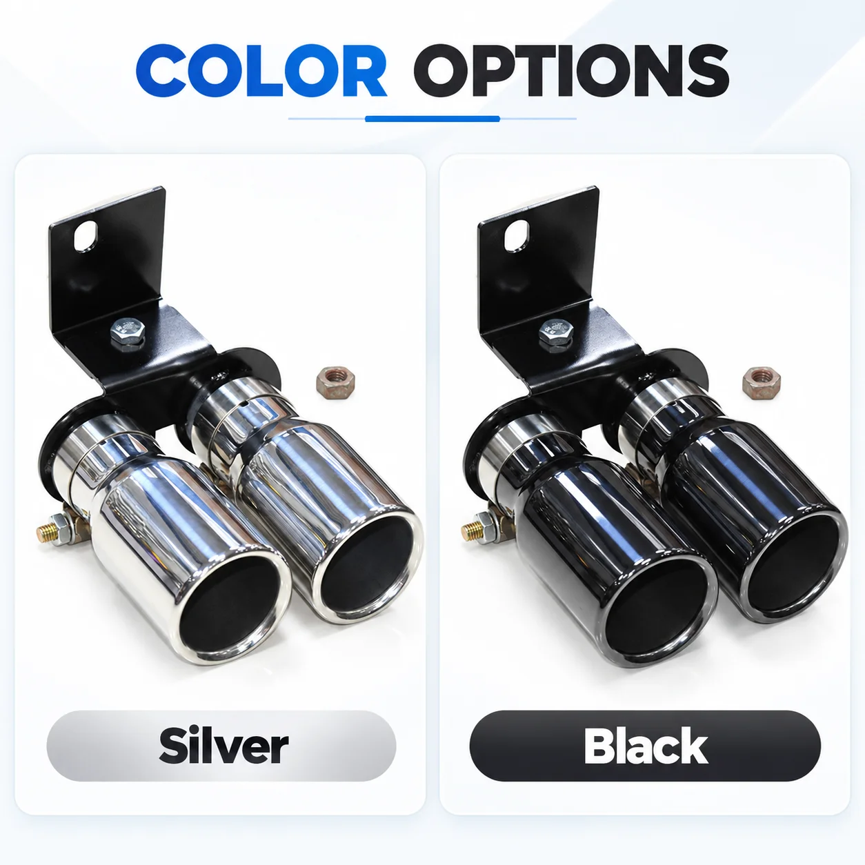 1 PCS Dual Car Exhaust Pipe Fit For BMW F30 F31 320i 330i 328i 2017 2018 Stainless Steel Muffler Tips 70mm/80mm Outlet Tailpipe