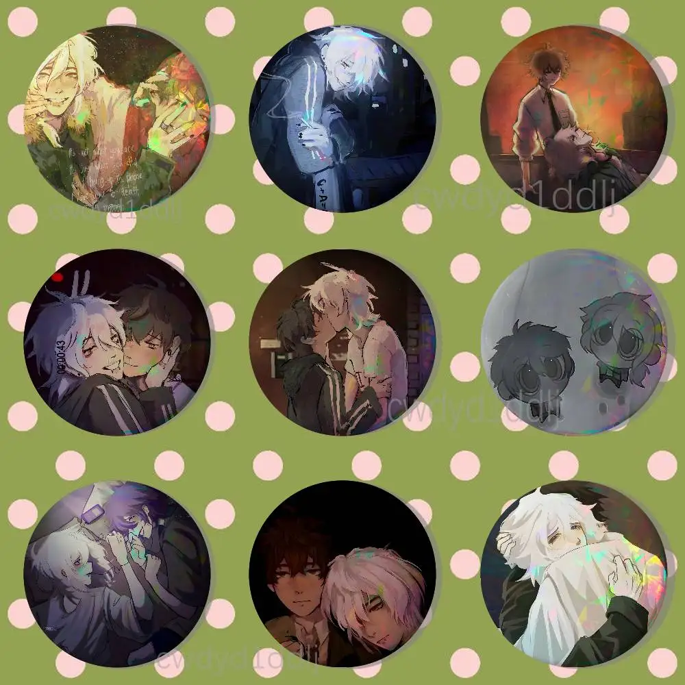 The Promise Of Hope Anime Icons Badge Creative Figure Enamel Pins Round Tinplate Brooch Bag Clothes Accessories