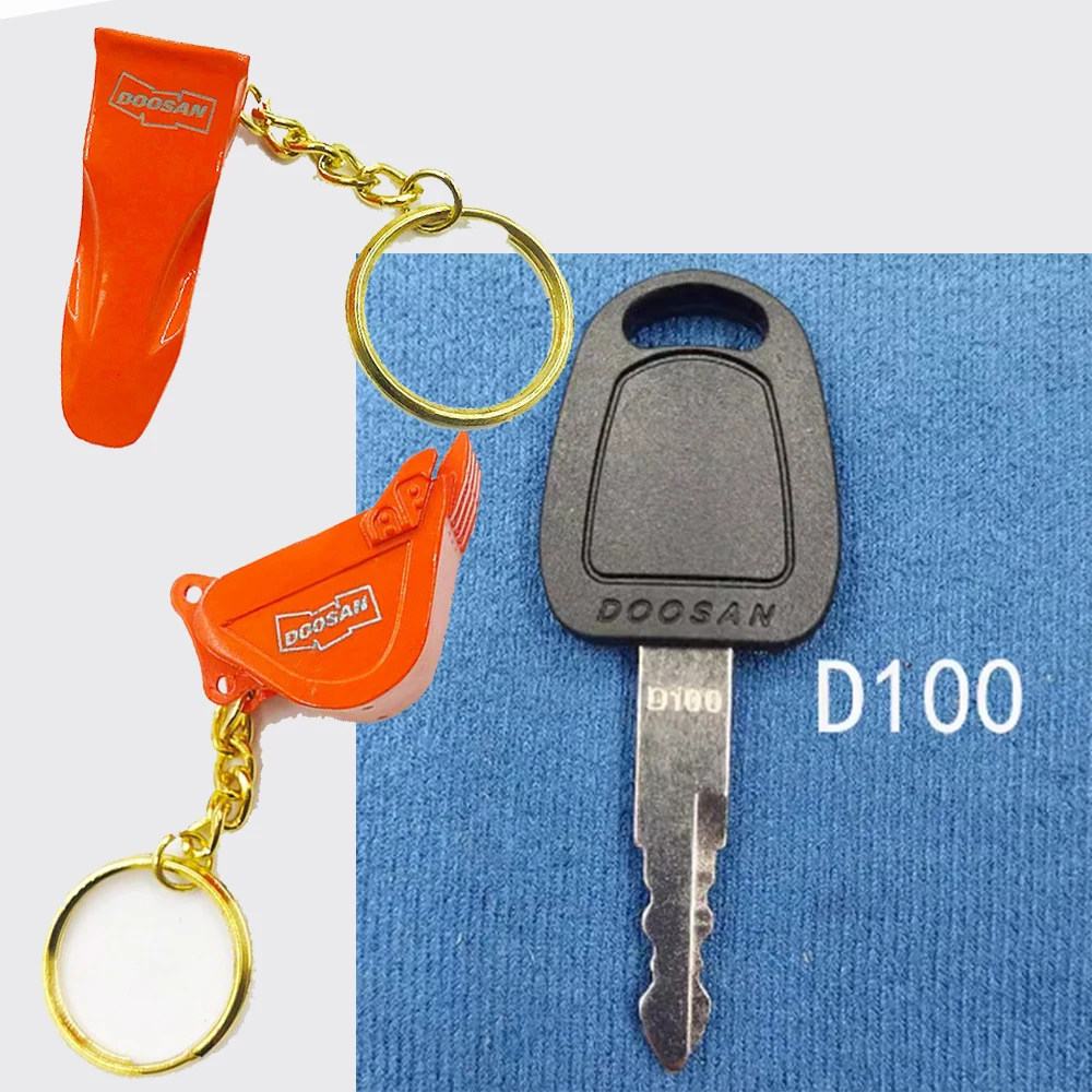 

For doosan D100 F900 D300 ignition key Excavator starter key with keychain