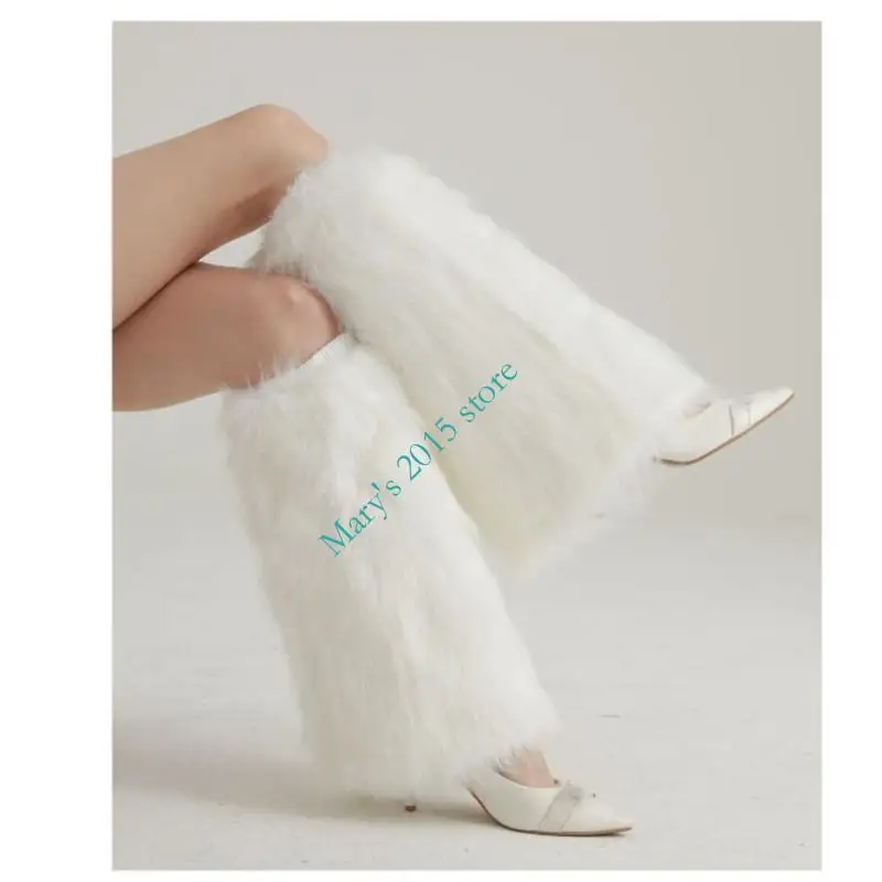 E15F Protezioni per le gambe per eventi festivi Scaldamuscoli natalizi per donne Oggetti scena per festival