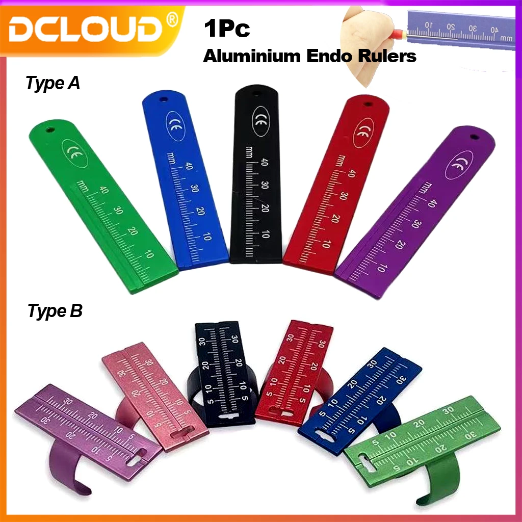 1Pc Dental Endo Rulers Span Measure Scale Endodontic Finger Rulers Aluminium Alloy Canal Ring Ruler Dentist Tools Materials