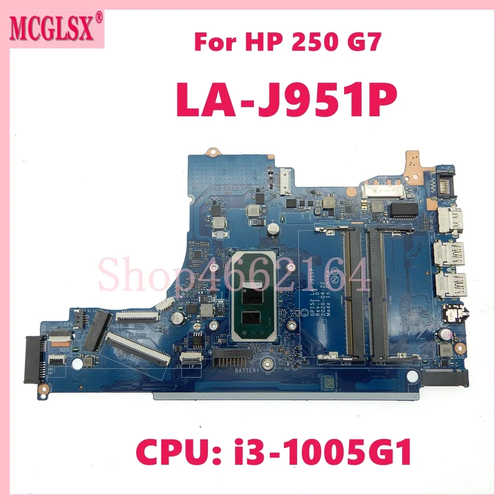 

GPI52 LA-J951P with i3-1005G1 CPU Laptop Motherboard For HP 250 G7 15T-DA 15-DA Notebook Mainboard 100% Tested OK