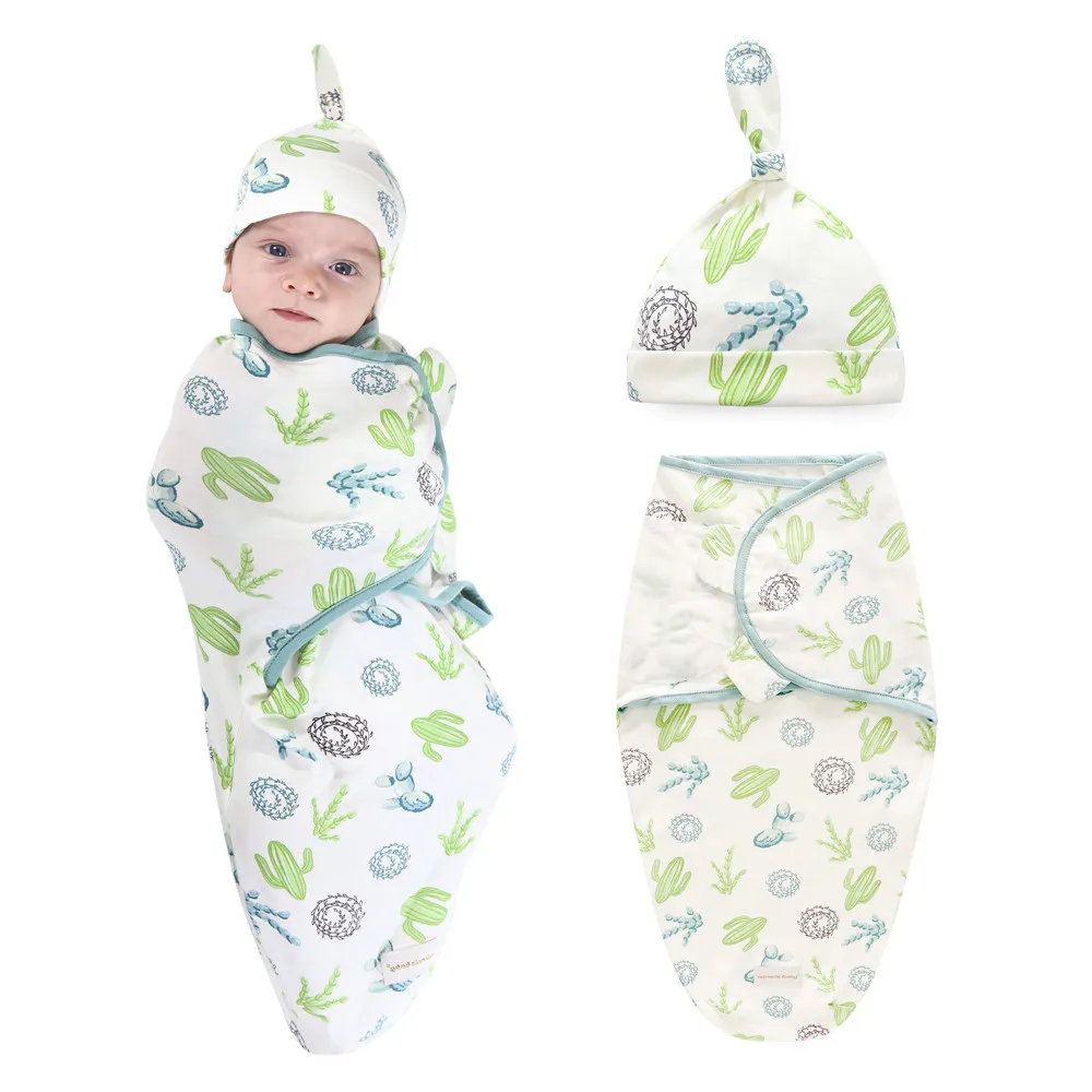 Miracle Baby Sleeping Bag Newborn Swaddle Newborn Envelope Cocoon Wrap Soft 100% Cotton 0-6 Months Sleep Blanket Infant Creeper