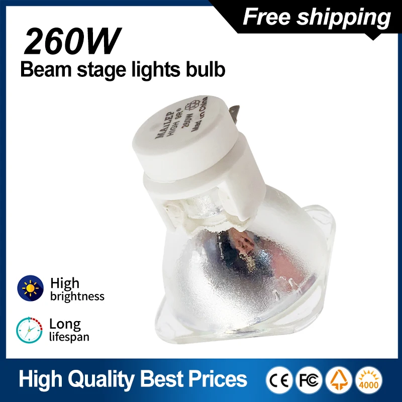 Lampada 9R 260W Lamp Moving Head Light Beam Light Stage Lamp Platinum Metal Halogen bulb 260w 9R Spot Lamp MSD