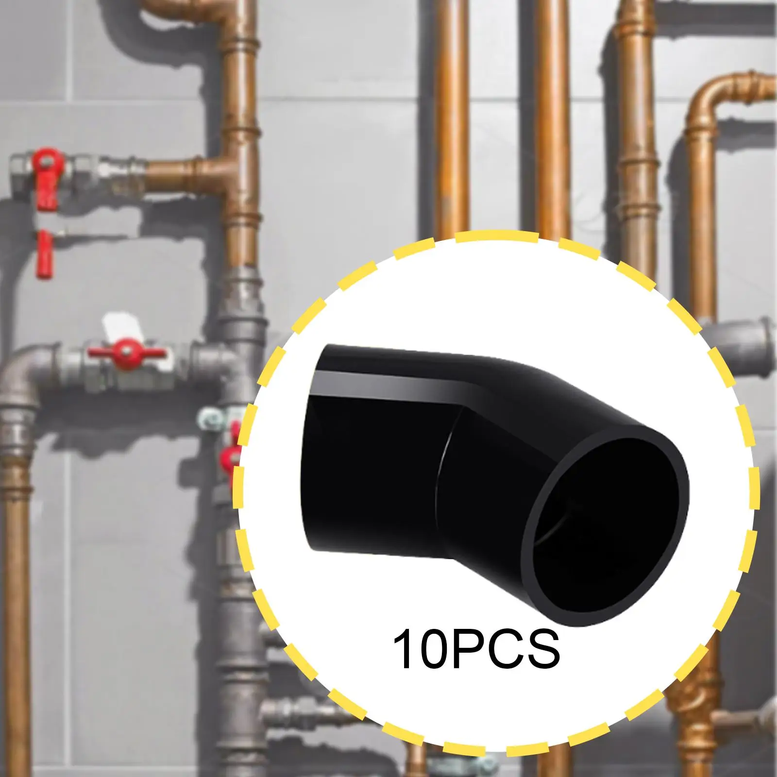 10x PVC Pipe Fittings 45 Degree Elbow Connectors for Greenhouse Building DIY