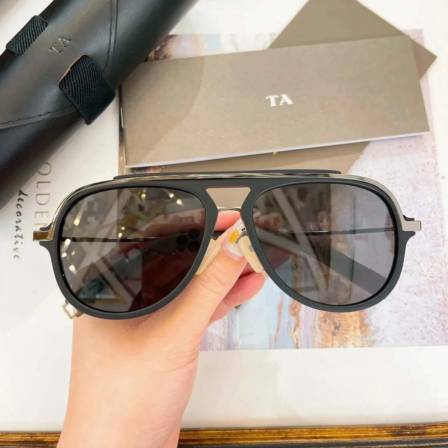 المصنع الأصلي لـ DIYTA DT LSA-406 مع صندوق العلامة التجارية عادية UV400 الاستقطاب الأعمال خمر الفاخرة قسط الرجال النساء النظارات الشمسية #1