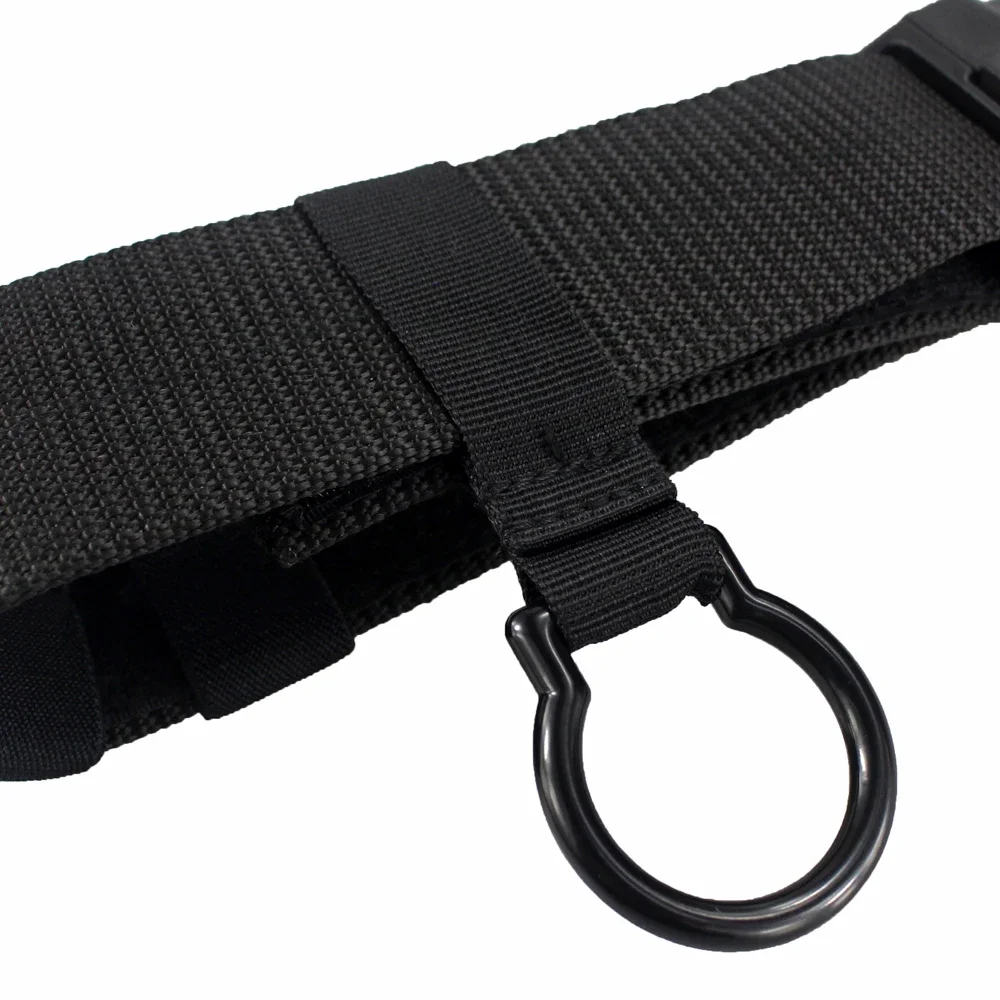 3.5cm Diameter Slide-On Duty Belt Ring Holder for Maglite C Cell Web Flashlight Black Durable Metal Ring for Hunting