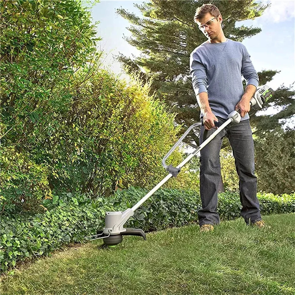 Universal trimmer ergonomic grip, extension rod with bracket clip, and designed for lawn maintenance