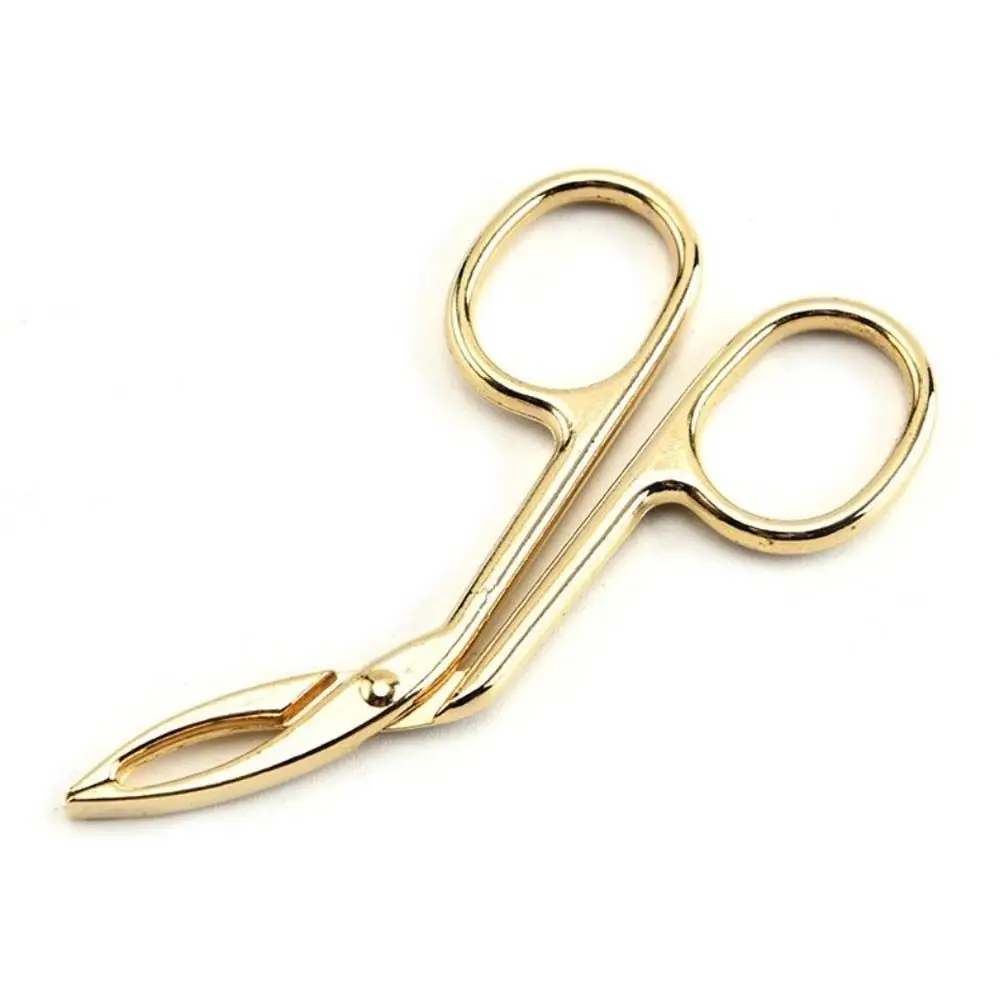 Professional Straight Pointed Elbow Eyebrow Plucking Clip Scissors Tweezers Eyebrow Pliers Hairs Puller