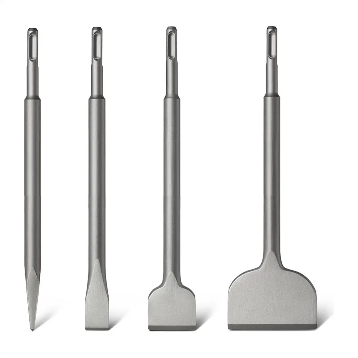 【POPULAR PICK】SDS Chisel Set, 4pcs Tile Removal Chisel Bits for SDS Plus Rotary Hammer Drill Attachments, for Demolition Chippin