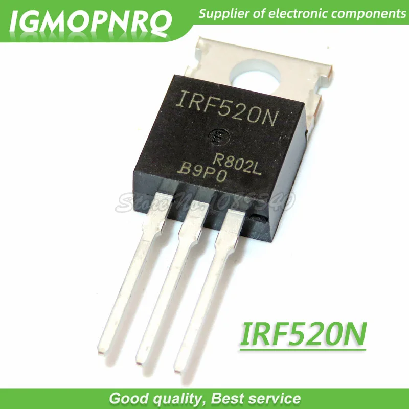 10pcs IRF520 TO220 N-channel high- field-effect transistor New Original