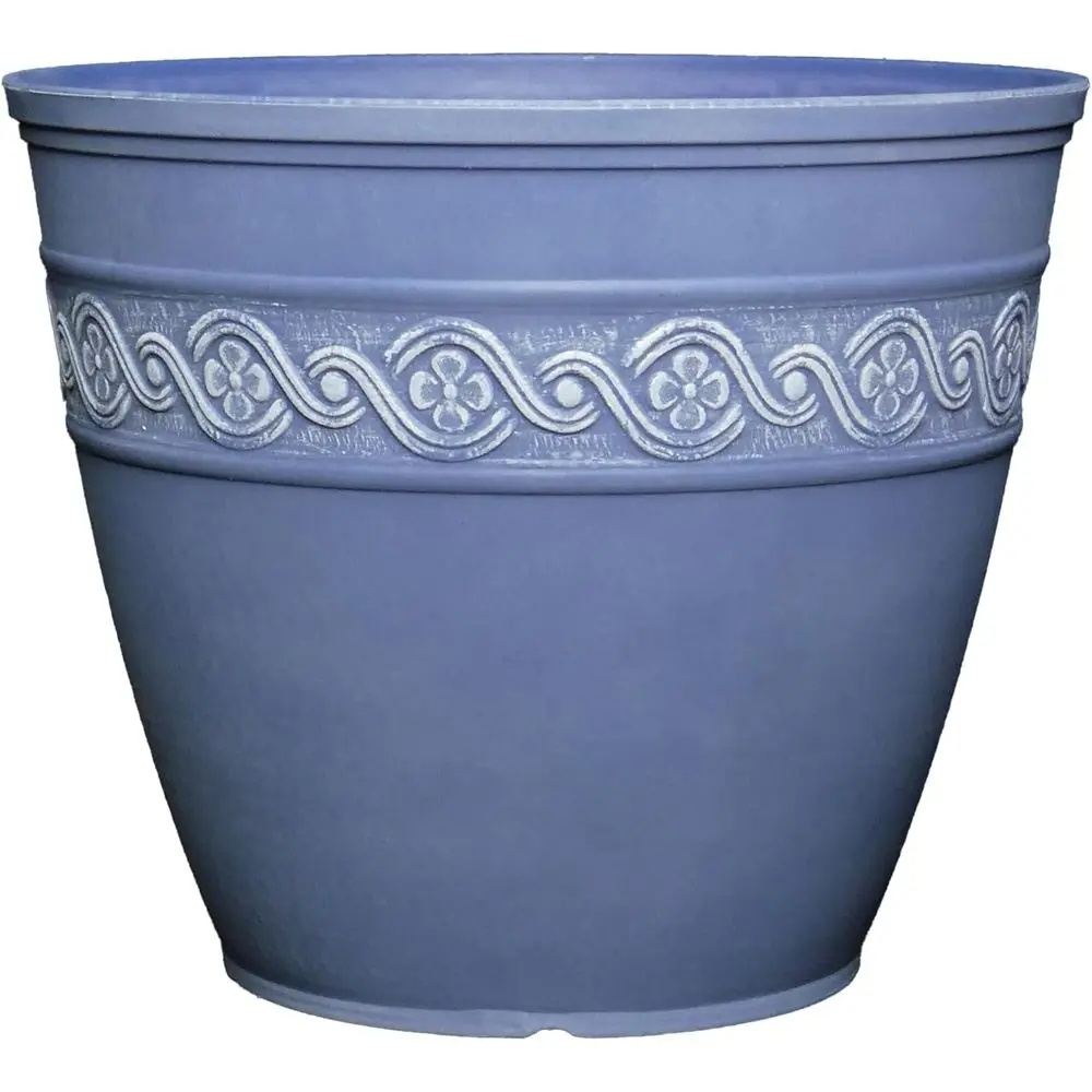 8 Blue Corinthian Style Resin Planter for Lower Pots