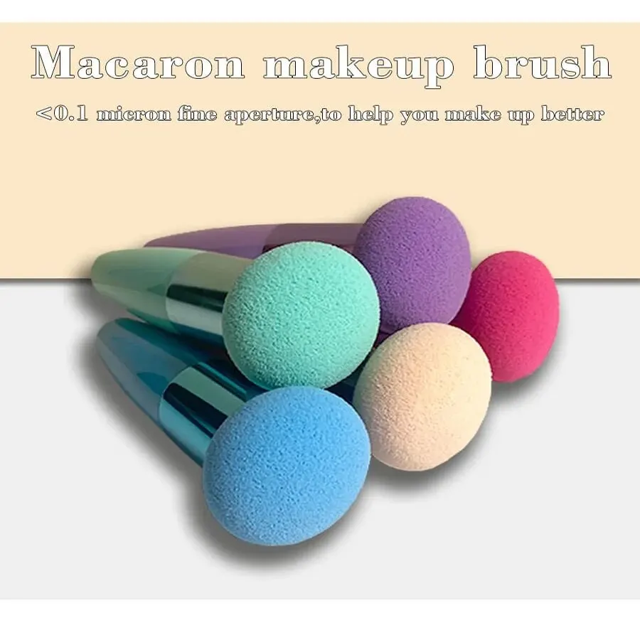 Juego de 5 brochas de maquillaje, brocha de maquillaje con forma de seta pequeña, herramienta de belleza, pluma de belleza de corte oblicuo adecuada para uso doméstico o en viajes