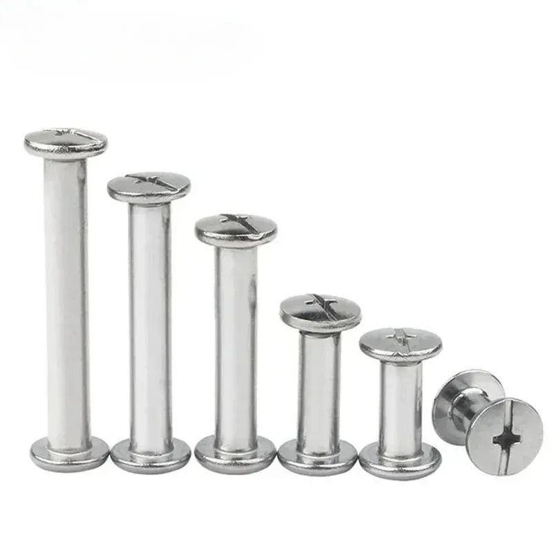 

M2 M3 M4 M5 M6 304 Stainless Steel Chicago Screws Binding Post Bolts Rivet Nail for Leather Bag Belt Photo Album Scrapbook Book