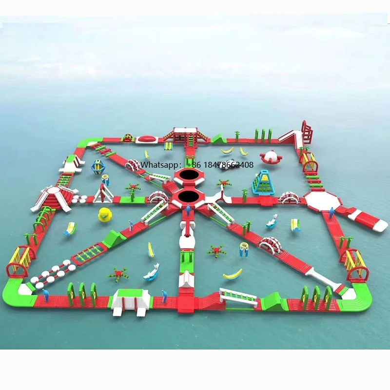

Summer Water Carnival Party Inflatable Park Outdoor Water Floating Park Equipment