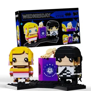 유명한 TV 캐릭터 빌딩 블록 장난감, 수요일 및 Enid Wolf Girl 모델 세트, 어린이 생일 선물, 375 조각 10 최고의 판매 레고 십대 늑대 - №9