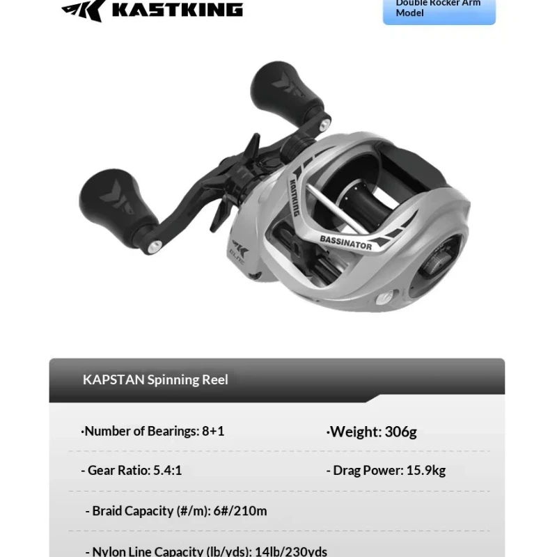 KastKing 300 Baitcasting Fishing Reel Heavy Duty Saltwater Sea Fishing Boat Slow Jigging Freshwater Giant Game Fish