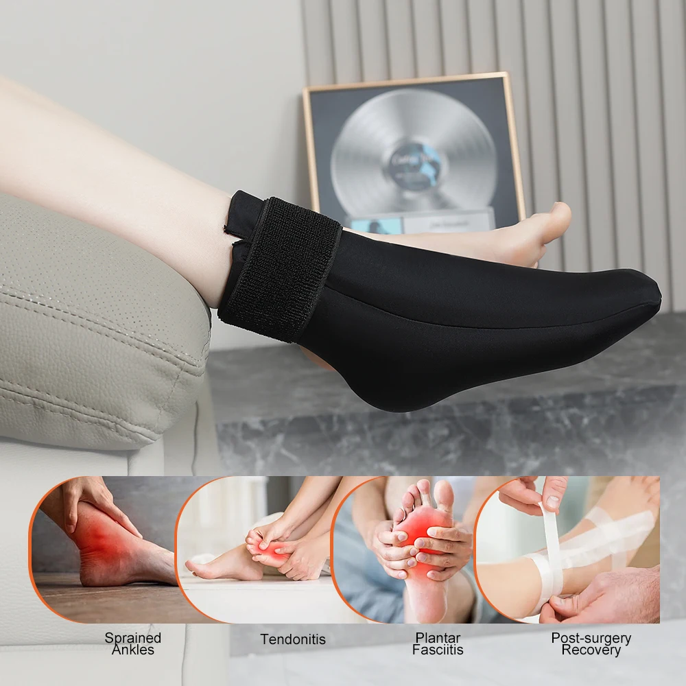 

Носимый гель, горячий и холодный пакет со льдом для ног, терапевтические носки для лодыжки при травмах, облегчение боли при ахилловах тендинит, подошвенный фасциит