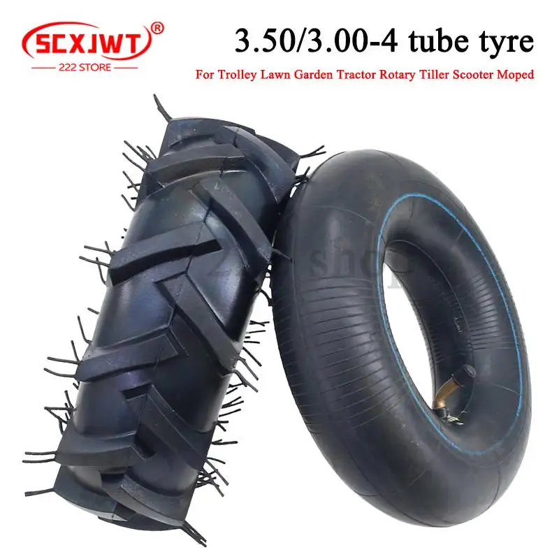Mini ATV 3.50/3.00-4 بوصة الأنبوب الداخلي للإطار ملحقات الحارث لعربة الحديقة حديقة جرار دوارة الحارث سكوتر الدراجة