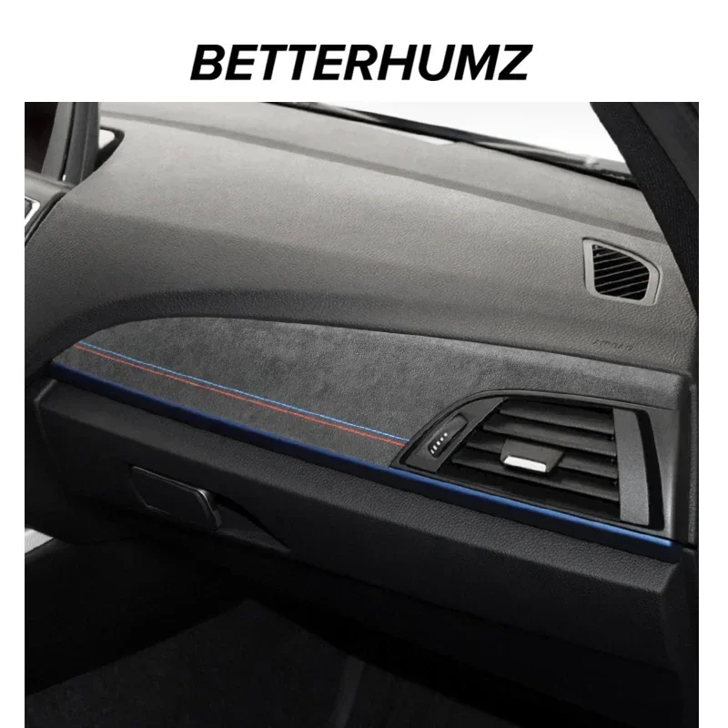 Betterhumz Console Dashboard Panel Cover Trim For BMW Series 1 2 F20 F21 F22 Made of Alcantara Sticker Interior Auto Accessories