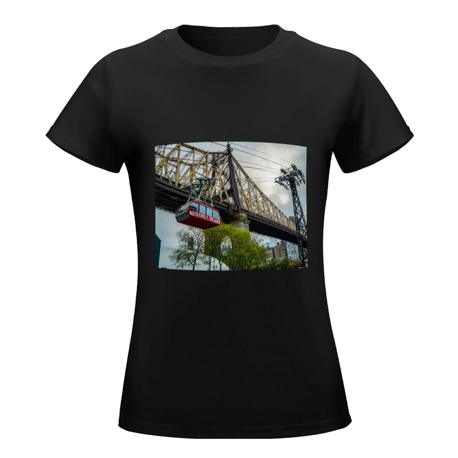 Roosevelt Island Tram, Queesnboro Bridge T-Shirt kawaii clothes anime clothes korean Women's clothes