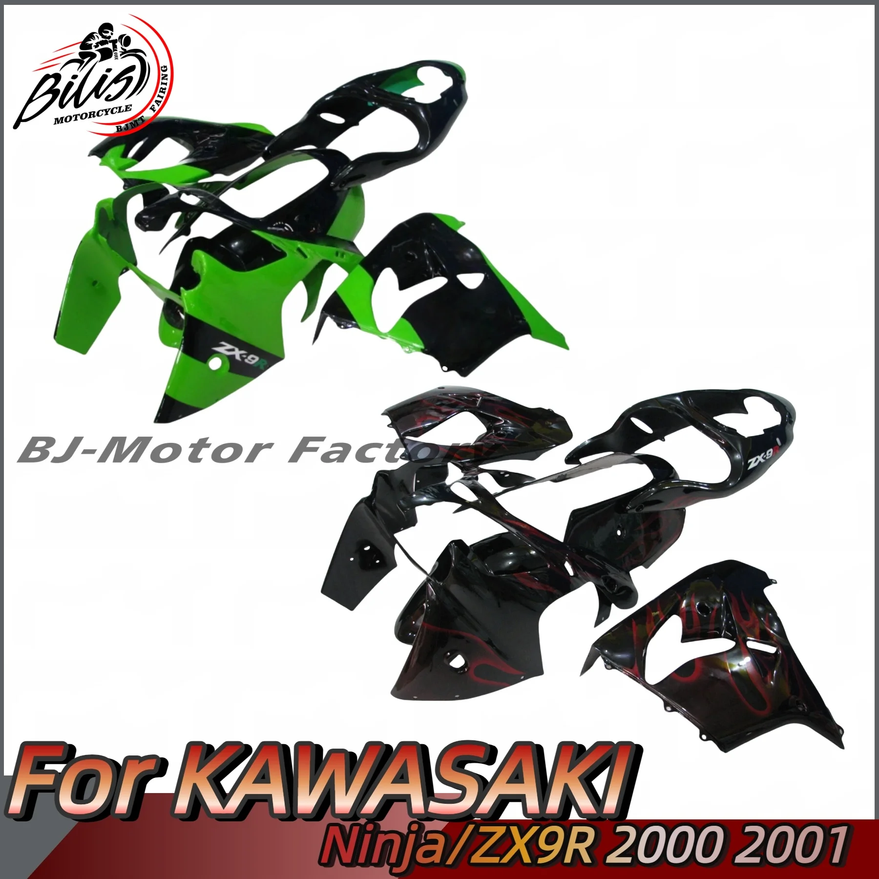 

Motorcycle Bodywork for Kawasaki Ninja ZX9R 2000 2001 fairings kit ZX 9R 00 01 oem edition green body parts