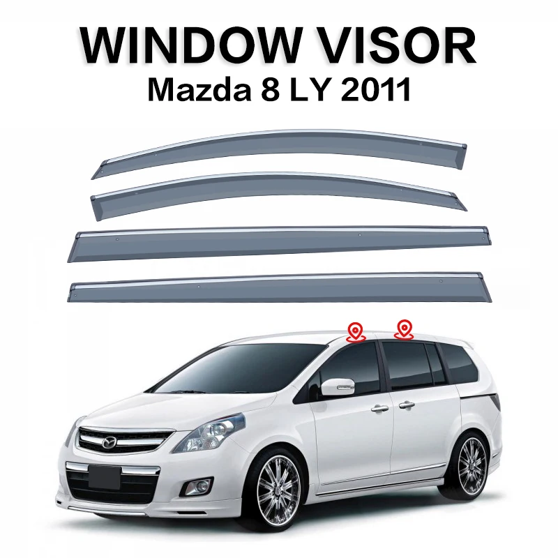 

Window Visor For Mazda 8 LY 2011 Auto Door Visor Weathershields Window Protectors