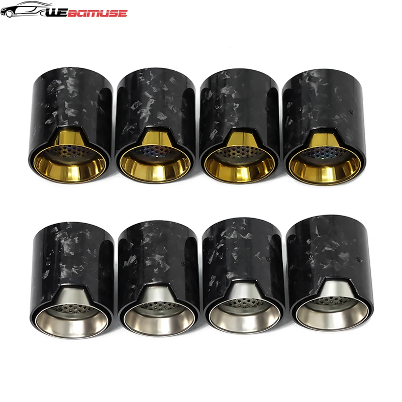 4 PCS Exhaust Tailpipe For BMW M2 F87 M3 F80 M4 F82 F83 Upgrade M Performance Carbon Fiber Exhaust Tip Muffler Exhaust System