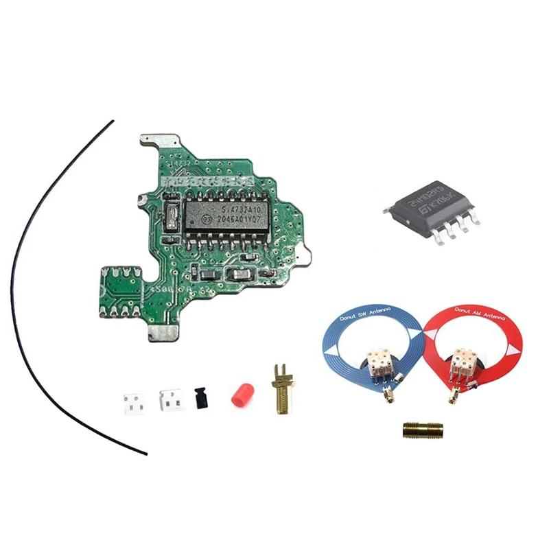 Módulo de modificação si4732 + antena 2xdonut + chip 2m para quansheng uvk5/uvk6 solução de antena dupla fm de ondas curtas