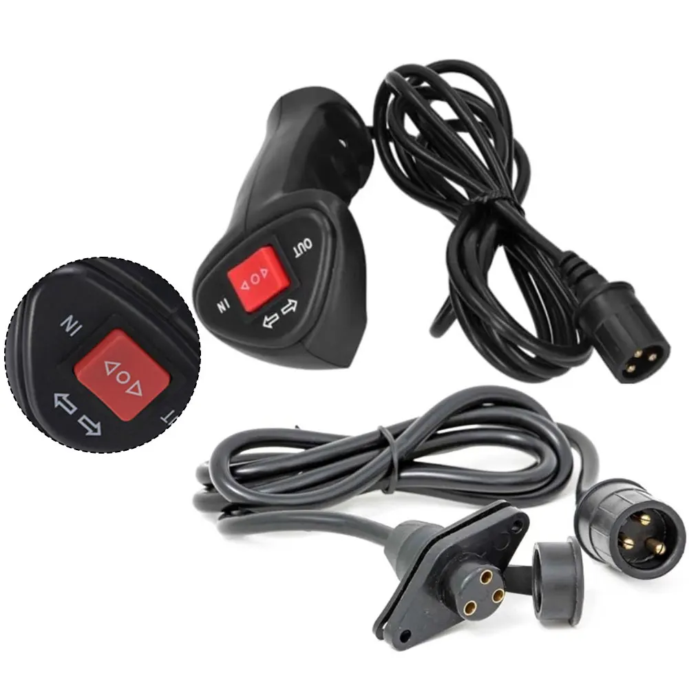 Electric For Winch Remote Control Controller 3 Prong With 3.6M Cable For Off Road Vehicle Recovery 5000lbs Load Black Switch Kit