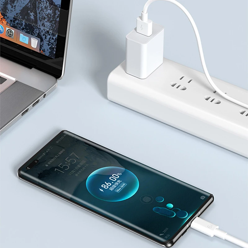 6A Super Fast Charging Data Cable Suitable for Huawei Xiaomi Honor TYPE C Flash Charging Orange Mobile Phone 66W Charging Cable image 6