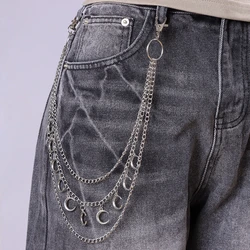 Punk Metal Bag Chain Hip Hop Hipster Cool Hundred Pants Chain For Men and Women Rock and roll Accessorie Waist chain keychain