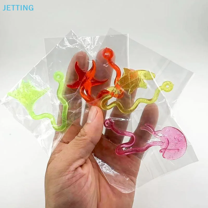 10 個子供の誕生日パーティーピニャータクリスマスギフトバッグ充填カーニバル子供のおもちゃミニカラフルな粘着ストレッチ恐竜