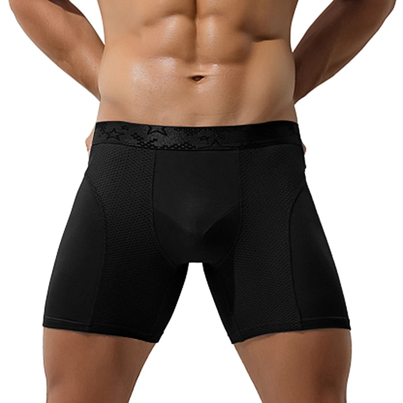 Mens Underwear Boxers Shorts with Contour Pouch Briefs Moisture-Wicking Trunks Sexy Breathable Comfy Undershorts