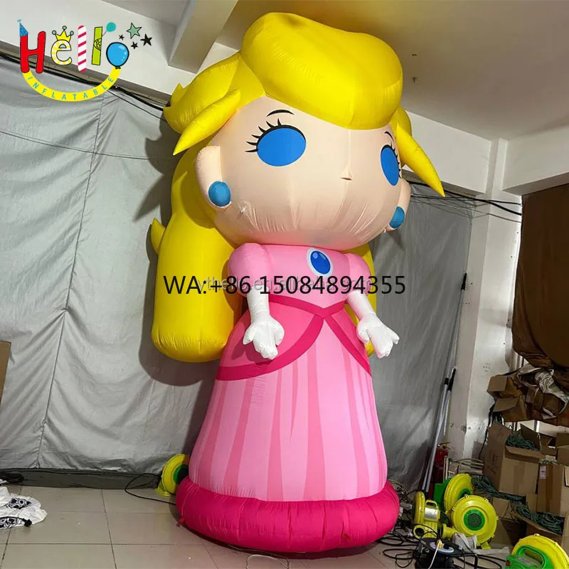 Cute Beautiful Inflatable Cartoon Girl Large Size Inflatable Doll Girl with Yellow Hair