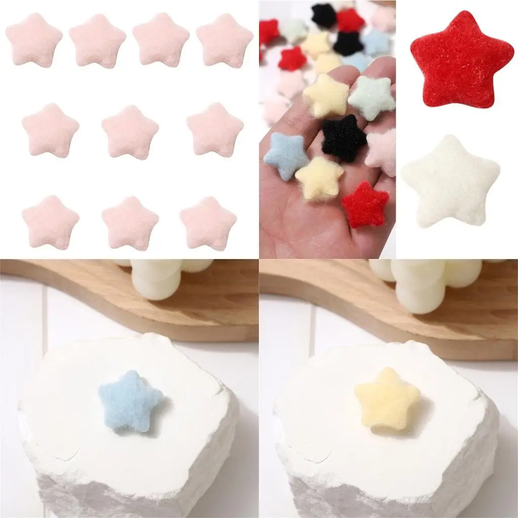 

10 Pcs Star Patches Plush Star Appliques Sew on Patches Decorative Patches for Hairpin Phone Case Shoes Decorations Y08E