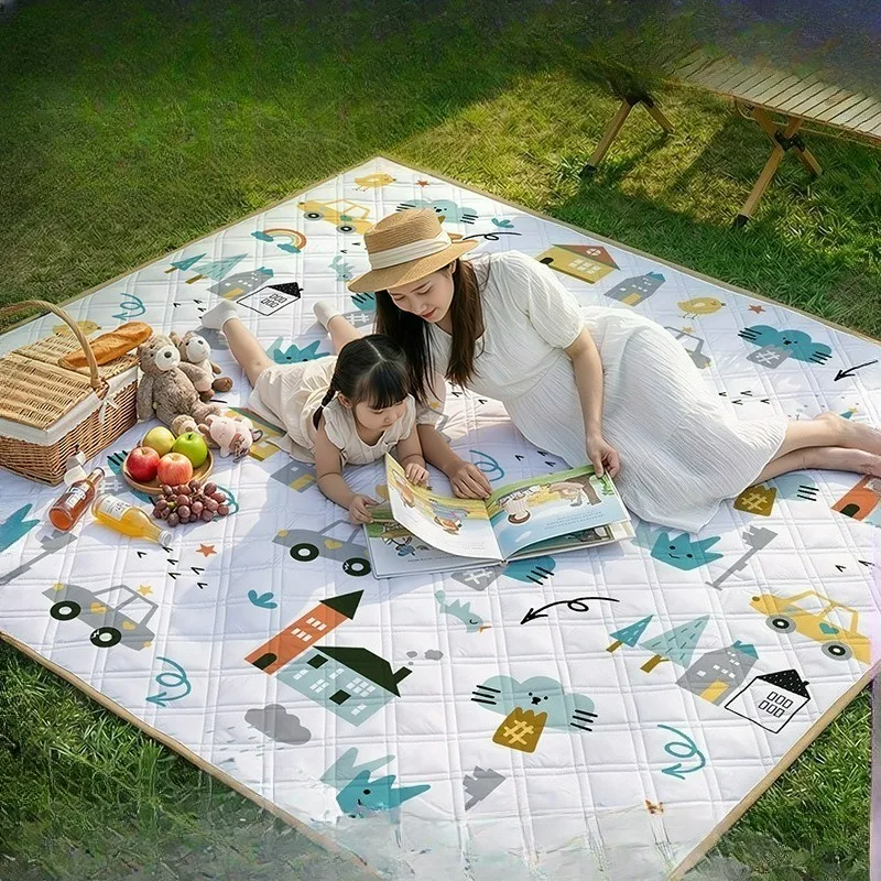 

Thickened Picnic Mat with Aluminum Mold Outdoor Leisure Camping Tent Folding Portable Waterproof Beach