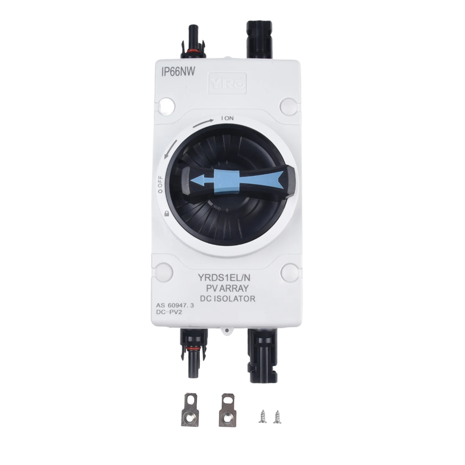 

Long lasting PV DC Disconnect Switch 32A 1000VDC 4P IP66, Impact Resistant Plastic, Suitable for Outdoor or Indoor Mounting