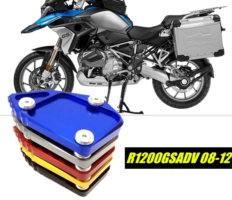 For BMW R1200GS ADV 2008-2012 Motorcycle Accessories Kickstand Sidestand Stand Extension Enlarger Pad R1200 GS