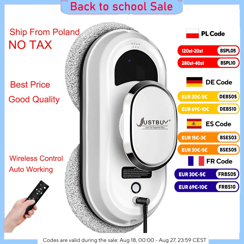 Aspirapolvere robot per finestre che pulisce la macchina telecomandata limpiacristales per vetri elettrici