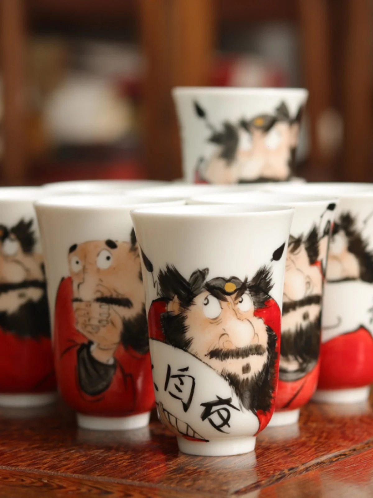 

Hand-Painted Cerc Tea Set High-End Drinking Cup Home Use Tea Tools Incense Clo Personalized Hand-Held Mug Orchid Tea Cup
