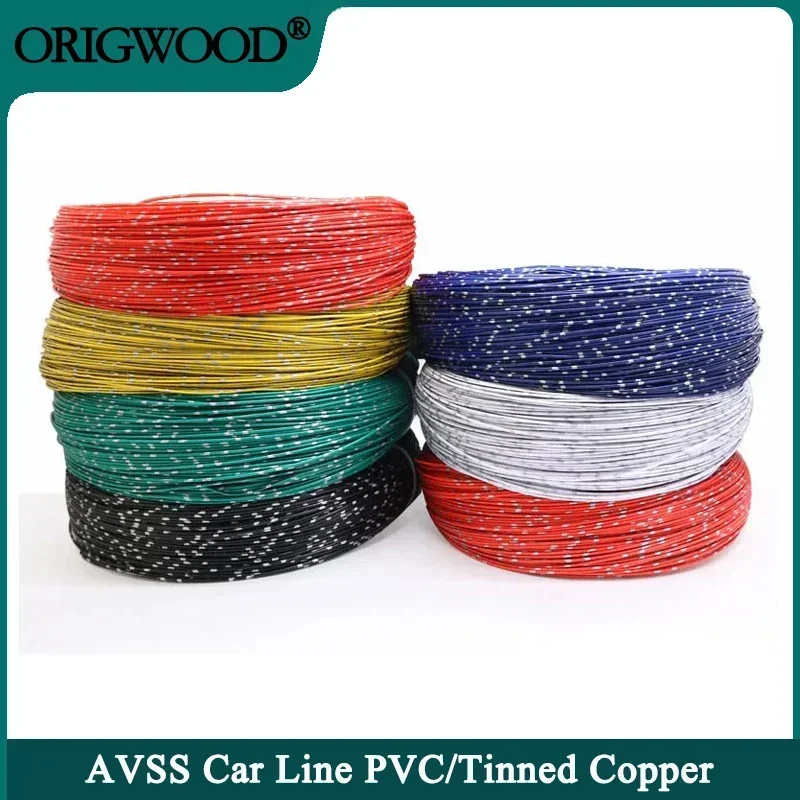 

10/50/100m AVSS Car Wire 24 22 20 18 16 14AWG Speaker Audio Cable OFC Oxygen-free Copper Twisted Pair Power Cord Line